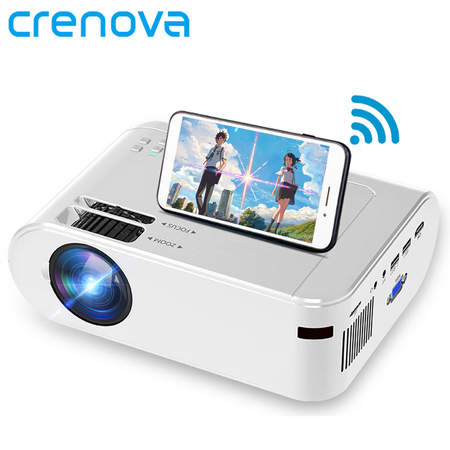 CRENOVA Mini projector for Home Protable Phone Full HD 1080p Projector Mobile M01C Video New Year